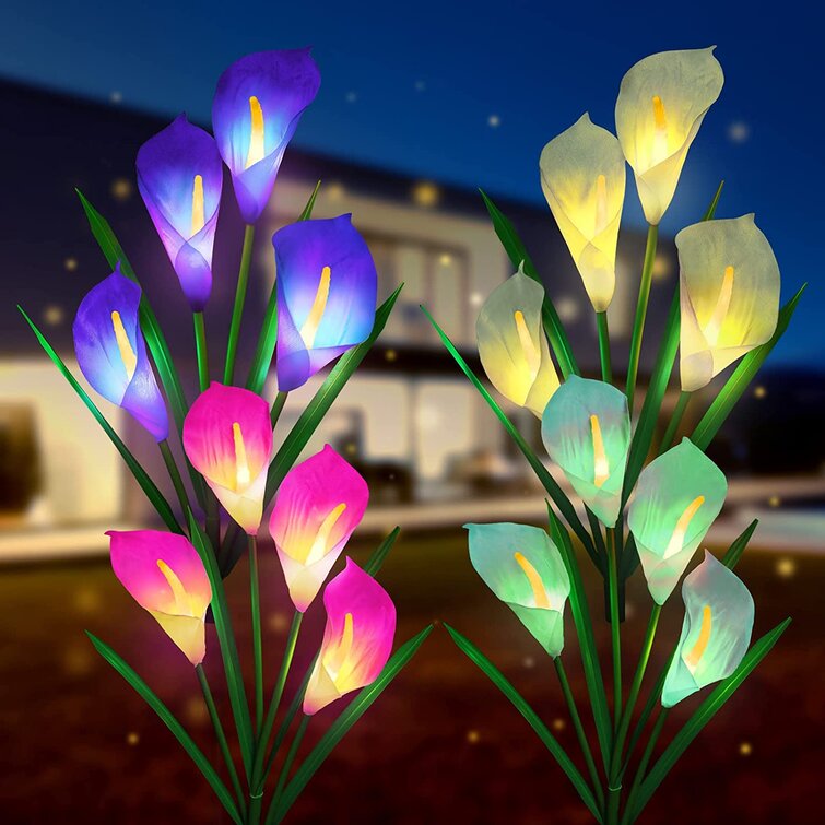 LETMY 27'' Solar Powered Integrated LED Color Changing Lawn